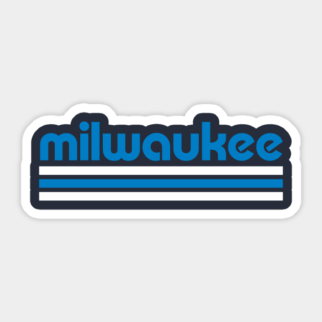 Retro Milwaukee Stripes Sticker by Now Boarding